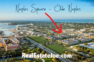 Location of Naples Square a new development in downtown Old Naples, Florida
